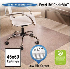 ES Robbins - 60" Long x 46" Wide, Chair Mat - Rectangular, Crystal Edge Style - All Tool & Supply