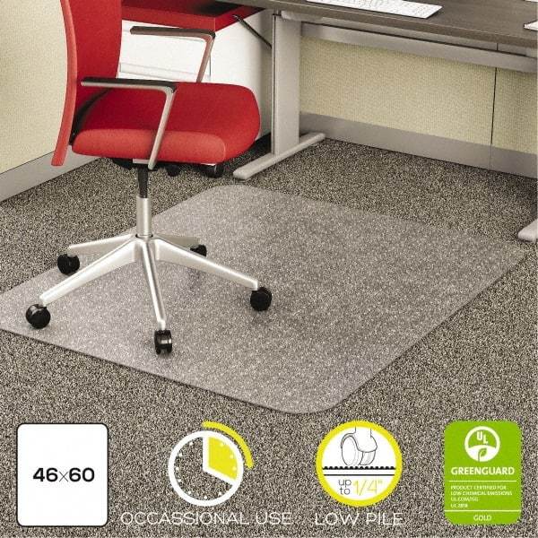 Deflect-o - 60" Long x 46" Wide, Chair Mat - Rectangular, Straight Edge Style - All Tool & Supply