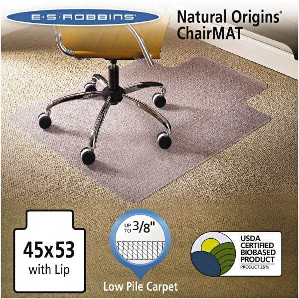 ES Robbins - 53" Long x 45" Wide, Chair Mat - Rectangular, Straight Edge Style - All Tool & Supply