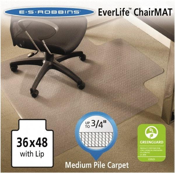 ES Robbins - 48" Long x 36" Wide, Chair Mat - Rectangular, Crystal Edge Style - All Tool & Supply