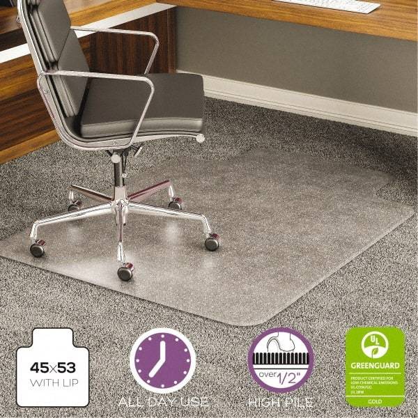 Deflect-o - 53" Long x 45" Wide, Chair Mat - Rectangular, Beveled Edge Style - All Tool & Supply