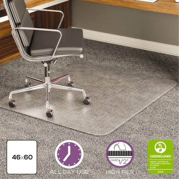 Deflect-o - 60" Long x 46" Wide, Chair Mat - Rectangular, Beveled Edge Style - All Tool & Supply