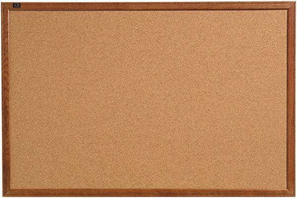 Quartet - 36" Wide x 24" High Open Cork Bulletin Board - Natural (Color) - All Tool & Supply