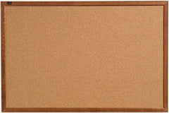 Quartet - 36" Wide x 24" High Open Cork Bulletin Board - Natural (Color) - All Tool & Supply