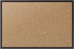 Quartet - 36" Wide x 24" High Open Cork Bulletin Board - Natural (Color) - All Tool & Supply