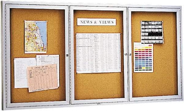 Quartet - 72" Wide x 36" High Open Cork Bulletin Board - Natural (Color) - All Tool & Supply