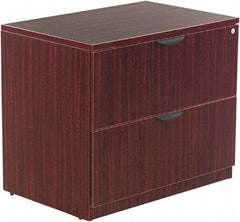 ALERA - 34" Wide x 29-1/2" High x 22-3/4" Deep, 2 Drawer Lateral File - Woodgrain Laminate, Mahogany - All Tool & Supply