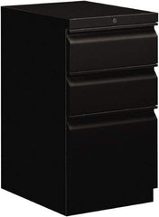 Hon - 15" Wide x 28" High x 19-7/8" Deep, 3 Drawer Pedestal - Steel, Black - All Tool & Supply