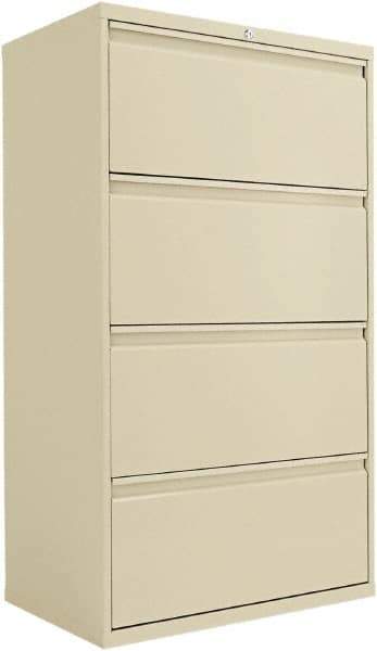 ALERA - 30" Wide x 53-1/4" High x 19-1/4" Deep, 4 Drawer Lateral File - Steel, Putty - All Tool & Supply