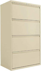 ALERA - 30" Wide x 53-1/4" High x 19-1/4" Deep, 4 Drawer Lateral File - Steel, Putty - All Tool & Supply