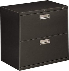 Hon - 30" Wide x 28-3/8" High x 19-1/4" Deep, 2 Drawer Roll-Out - Steel, Charcoal - All Tool & Supply