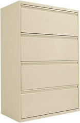 ALERA - 36" Wide x 53-1/4" High x 19-1/4" Deep, 4 Drawer Lateral File - Steel, Putty - All Tool & Supply