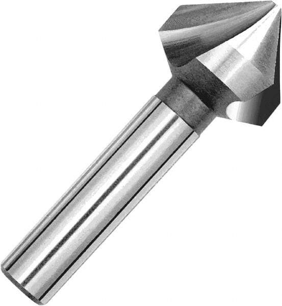 Magafor - 30mm Head Diam, 0.472" Shank Diam, 3 Flute 90° Cobalt Countersink - Uncoated, 2-3/4" OAL, Single End, Straight Shank, Right Hand Cut - All Tool & Supply