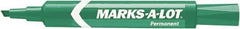 Marks-A-Lot - Green Permanent Marker - Chisel Tip, AP Nontoxic Ink - All Tool & Supply