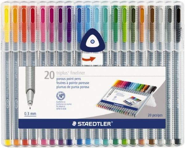 Staedtler - Assorted Colors Marker - Ultra Fine Tip, Water Base Ink - All Tool & Supply