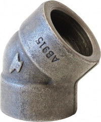 Made in USA - Size 4", Class 3,000, Steel Black Pipe 45° Elbow - 3,000 psi, Socket Weld End Connection - All Tool & Supply