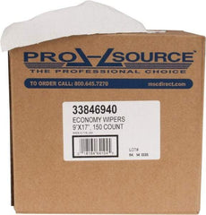 PRO-SOURCE - Dry General Purpose Wipes - Pop-Up, 17" x 9" Sheet Size, White - All Tool & Supply