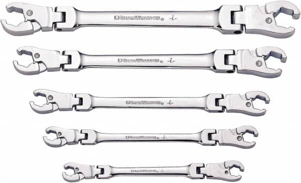 Armstrong - 5 Piece, 1/4 to 7/8" Flare Nut Wrench Set - All Tool & Supply