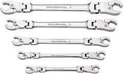 Armstrong - 5 Piece, 1/4 to 7/8" Flare Nut Wrench Set - All Tool & Supply