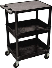 Luxor - 300 Lb Capacity, 24" Wide x 18" Long x 36" High Shelf Cart - 3 Shelf, Plastic - All Tool & Supply