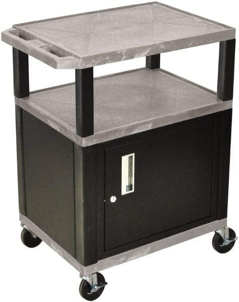 Luxor - 300 Lb Capacity, 24" Wide x 18" Long x 34" High Standard Utility Cart - 3 Shelf, Plastic - All Tool & Supply