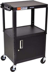 Luxor - 300 Lb Capacity, 24" Wide x 18" Long x 42" High Standard Utility Cart - 3 Shelf, Steel - All Tool & Supply