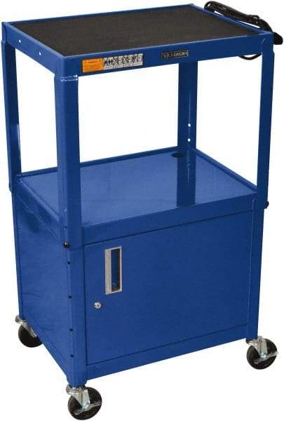 Luxor - 300 Lb Capacity, 24" Wide x 18" Long x 42" High Standard Utility Cart - 3 Shelf, Steel - All Tool & Supply