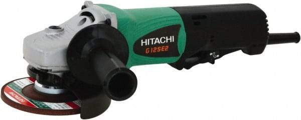 Hitachi - 4-1/2" Wheel Diam, 10,000 RPM, Corded Angle & Disc Grinder - 5/8-11 Spindle, 120 Volts, 9.5 Amps - All Tool & Supply