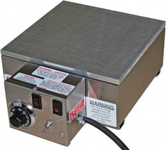 Valad Electric Heating - 12" Long x 12 Wide x 6" High, 110/120 Volt Hot Plate - 100 to 550°F, 1 Burner, Aluminum Plate, 1500 Watt, 13.6 Amps, 304 Stainless Steel Base - All Tool & Supply