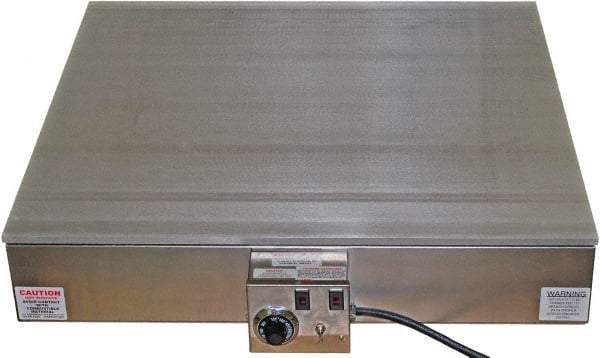 Valad Electric Heating - 36" Long x 27 Wide x 7" High, 220 Volt Hot Plate - 100 to 550°F, 1 Burner, Aluminum Plate, 4000 Watt, 18.2 Amps, 304 Stainless Steel Base - All Tool & Supply