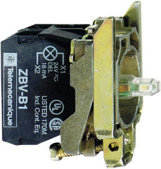 Schneider Electric - 24 V Blue Lens LED Indicating Light - Screw Clamp Connector, Vibration Resistant - All Tool & Supply