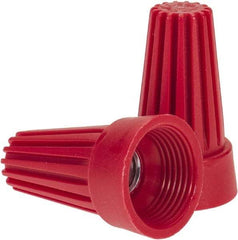 Ideal - 2, 14 to 4, 12 AWG, 600 Volt, Flame Retardant, Standard Twist on Wire Connector - Red, 221°F - All Tool & Supply