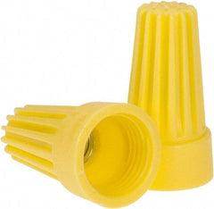 Ideal - 2, 18 to 2, 12 AWG, 600 Volt, Flame Retardant, Standard Twist on Wire Connector - Yellow, 221°F - All Tool & Supply