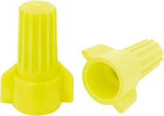 Ideal - 2, 18 to 3, 12 AWG, 600 Volt, Flame Retardant, Wing Twist on Wire Connector - Yellow, 221°F - All Tool & Supply