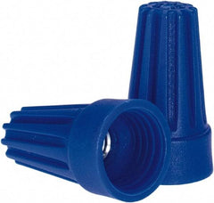 Ideal - 3, 20 to 3, 16 AWG, 300 Volt, Flame Retardant, Standard Twist on Wire Connector - Blue, 221°F - All Tool & Supply