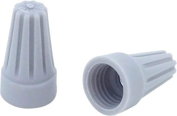 Ideal - 3, 22 to 2, 16 AWG, 300 Volt, Flame Retardant, Standard Twist on Wire Connector - Gray, 221°F - All Tool & Supply