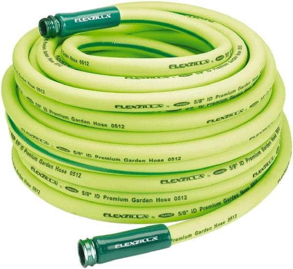 Legacy - 100' Long Garden Hose - 5/8" Diam, 3/4" GHT, Hybrid Polymer, 150 psi, All Season, Green - All Tool & Supply