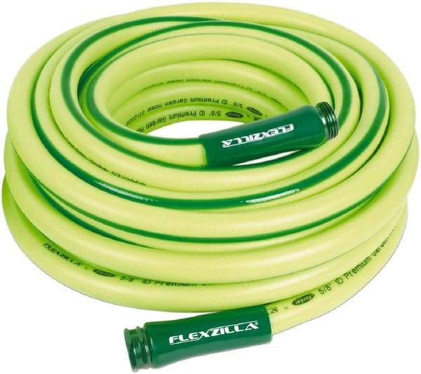 Legacy - 75' Long Garden Hose - 5/8" Diam, 3/4" GHT, Hybrid Polymer, 150 psi, All Season, Green - All Tool & Supply