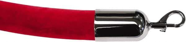 Tensator - 8' Long x 2" Wide Velour Rope - Red - All Tool & Supply