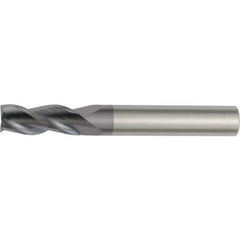 Kennametal - 3mm, 3 Flute, Single End, Solid Carbide, Corner Chamfer End Mill - 57mm OAL, 45° Helix, Right Hand Flute, 7mm LOC, Right Hand Cut - All Tool & Supply