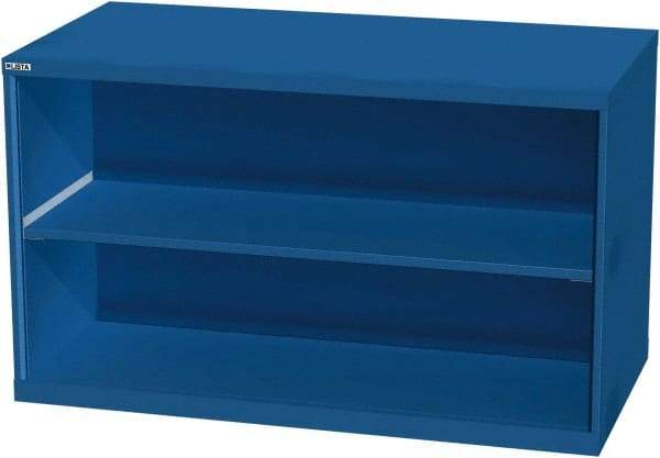 LISTA - 2 Shelf, 33-1/2" High x 56" Wide Bookcase - 28-1/2" Deep, Steel, Blue - All Tool & Supply