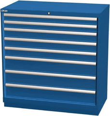 LISTA - 8 Drawer, Modular Storage Cabinet - Steel, 40-1/4" Wide x 22-1/2" Deep x 41-3/4" High, Blue - All Tool & Supply