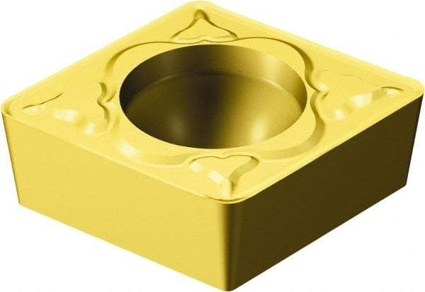 Sandvik Coromant - CCMT32.51 MM Grade 2015 Carbide Turning Insert - TiCN/AI2O3/TiN Finish, 80° Diamond, 3/8" Inscr Circle, 5/32" Thick, 1/64" Corner Radius - All Tool & Supply