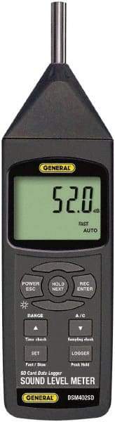 General - A and C Frequency Weight, Backlit LCD Display Class 2 Sound Meter - 30 to 130 Decibels - All Tool & Supply