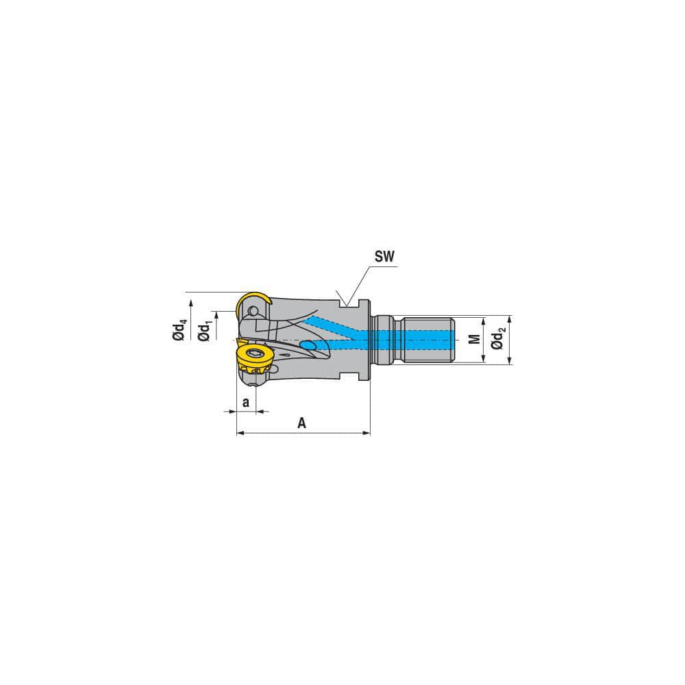 Indexable Copy End Mills; Maximum Depth Of Cut: 4.00 mm; Shank Type: Modular; Toolholder Style: G251; Shank Diameter (Inch): 10.5000; Shank Diameter (mm): 10.5000; Maximum Ramping Angle: 20  ™; Compatible Insert Style: RDHX; Compatible Insert Size Code: R