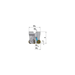 Indexable Copy Face Mills; Maximum Depth Of Cut: 0.1180 in; Compatible Insert Size Code: RNHU 1205..; Arbor Hole Diameter (mm): 0.75; Maximum Ramping Angle: 0  ™; Overall Height (mm): 1.7500 in; Series: A252-12; Number of Cutter Inserts: 5; Cutter Style: