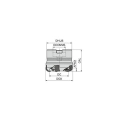 Indexable Copy Face Mills; Maximum Depth Of Cut: 6.00 mm; Compatible Insert Size Code: RP..1204; Arbor Hole Diameter (mm): 22.00; Maximum Ramping Angle: 0  ™; Overall Height (mm): 40.00 mm; Series: A261-12; Number of Cutter Inserts: 5; Cutter Style: A261;