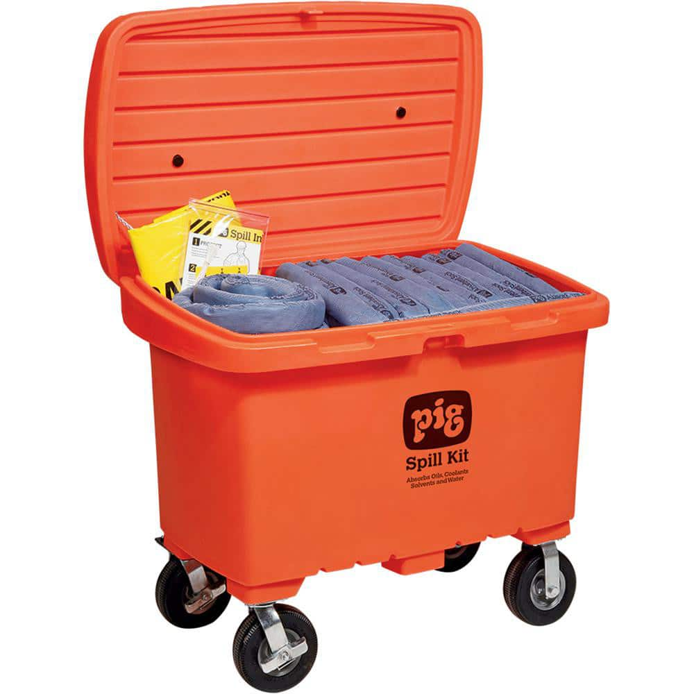 Spill Kits; Kit Type: Universal Spill Kit; Container Type: Chest; Absorption Capacity: 76 gal; Color: Orange; Portable: Yes; Capacity per Kit (Gal.): 76 gal