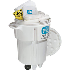 Spill Kits; Kit Type: Oil Based Liquids Spill Kit; Container Type: Overpack; Absorption Capacity: 52 gal; Color: White; Portable: Yes; Capacity per Kit (Gal.): 52 gal