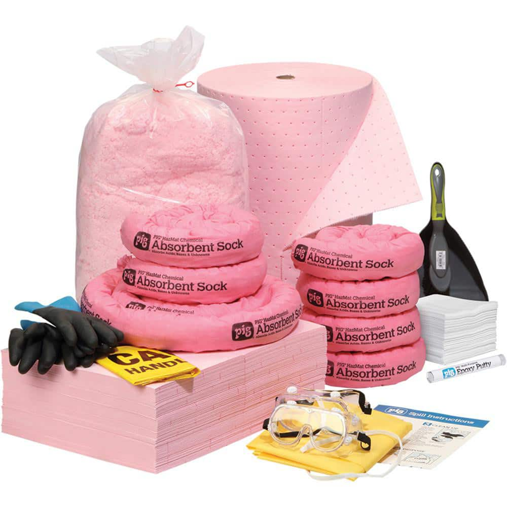 Spill Kits; Kit Type: Chemical & Hazardous Material Spill Kit; Container Type: None; Absorption Capacity: 47.7 gal; Capacity per Kit (Gal.): 47.7 gal